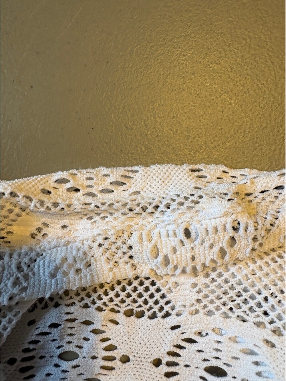 Nautica Women's White Crochet Long Sleeve Dress Size Large - Picture 12 of 12